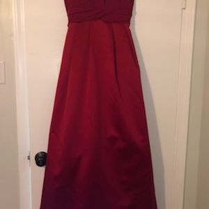 David's Bridal red dress